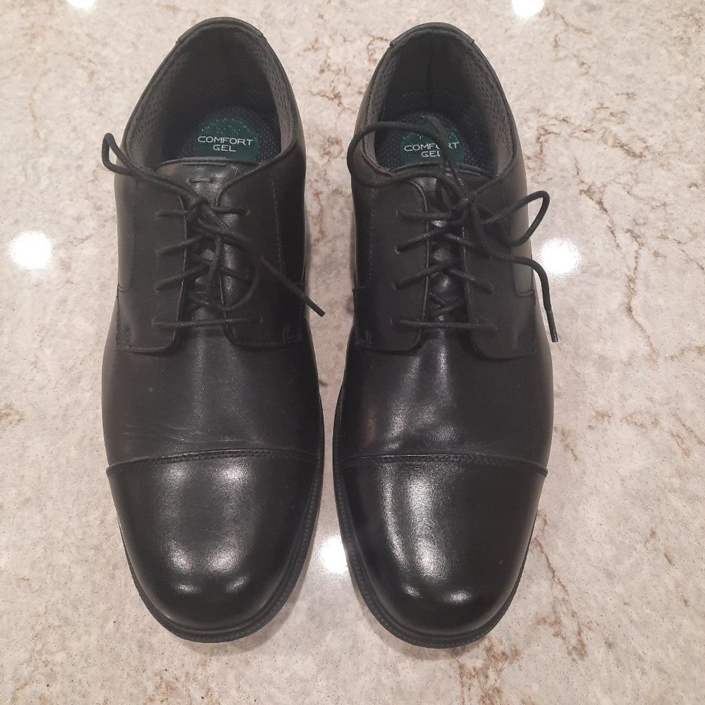 Nunn Bush Kore Pro Comfort Gel Oxford Black Leather Size 13